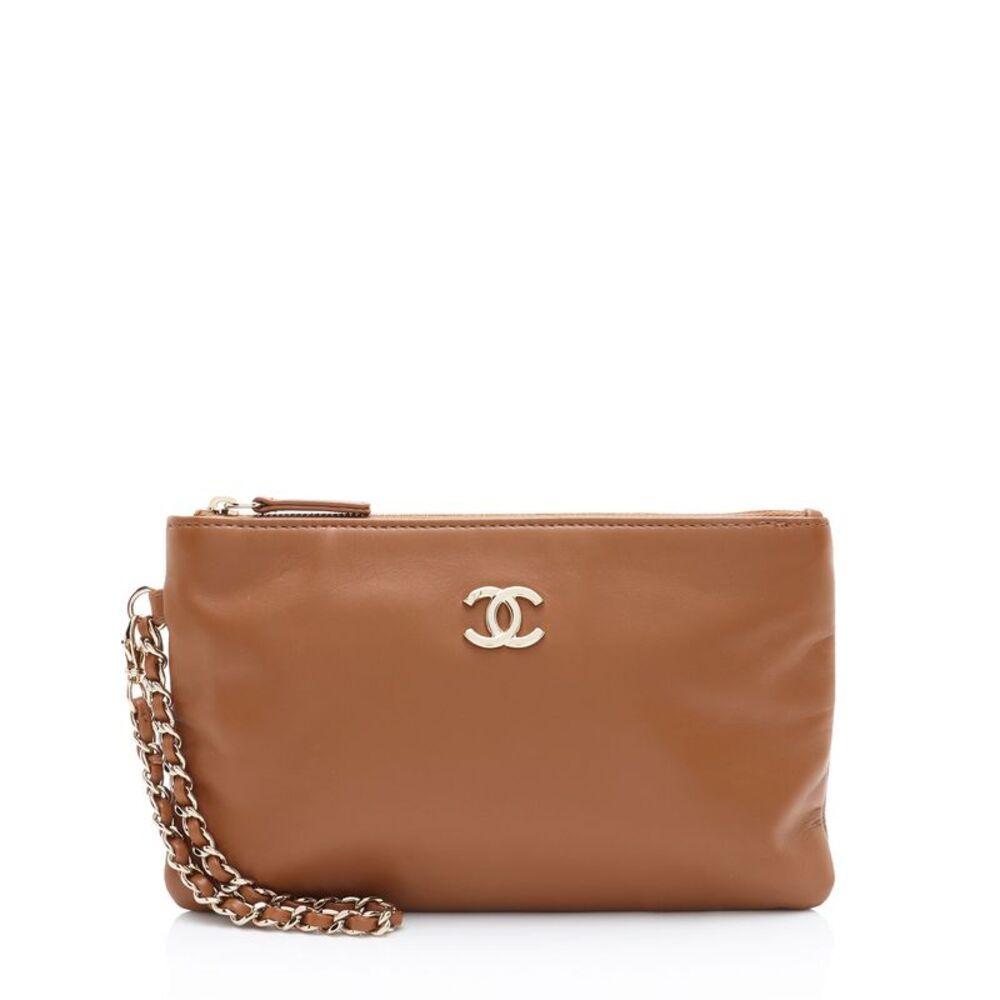 Chanel Lambskin CC Chain Pochette